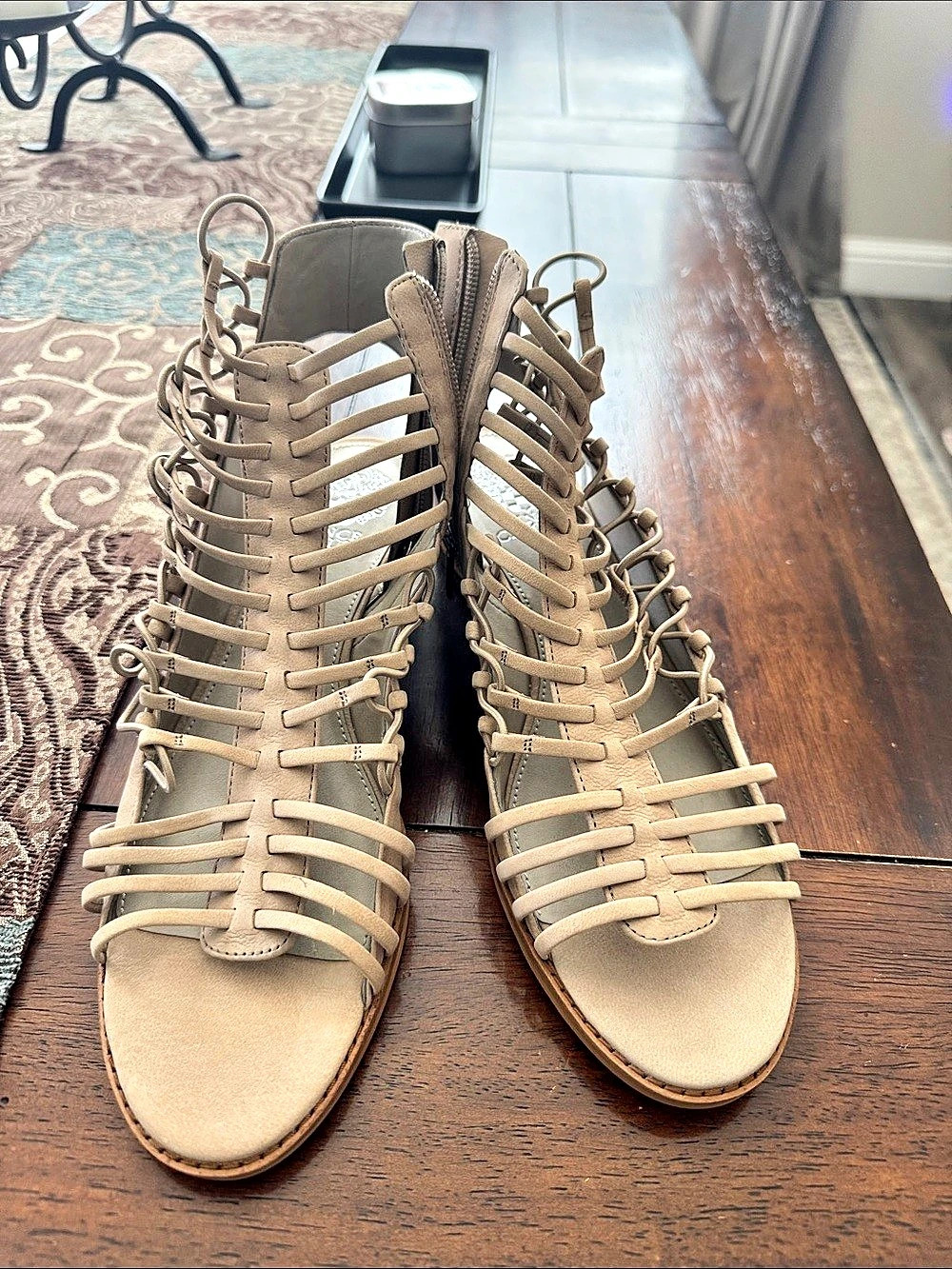 Vince Camuto VC-Romera Cage-Strap Sandals - Brown